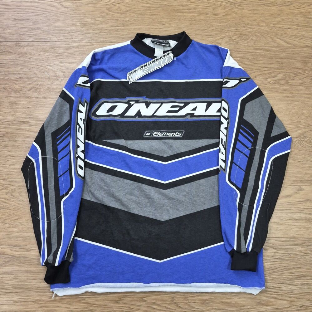 O'NEAL Racing Jersey Mens M Motocross Long Sleeve Graphic Y2K Print Vintage NEW